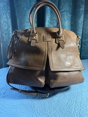 Dooney & Bourke Brown Leather Satchel 14x11